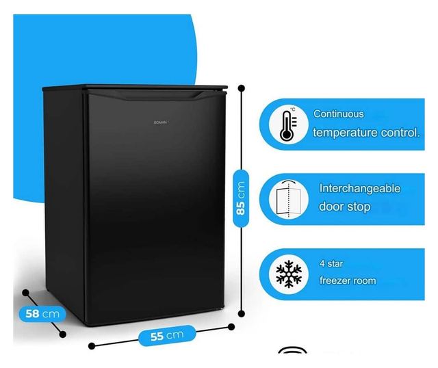 Мини конгелатор, Боман, GS7253N, 87 литри, негру