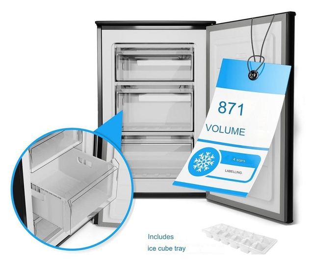 Мини конгелатор, Боман, GS7253N, 87 литри, негру