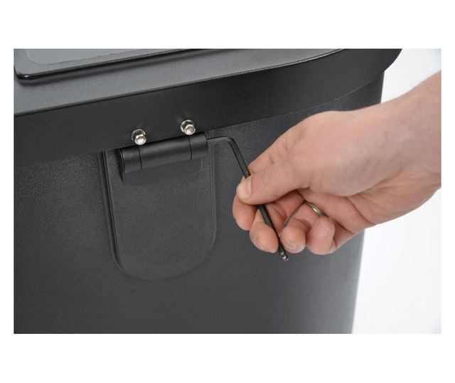 Кошче за селективно събиране Rubbermaid, Triomf, капацитет 3 х 45 литра, 3 отделения за хартия/пластмаса/битови отпадъци, идеалн