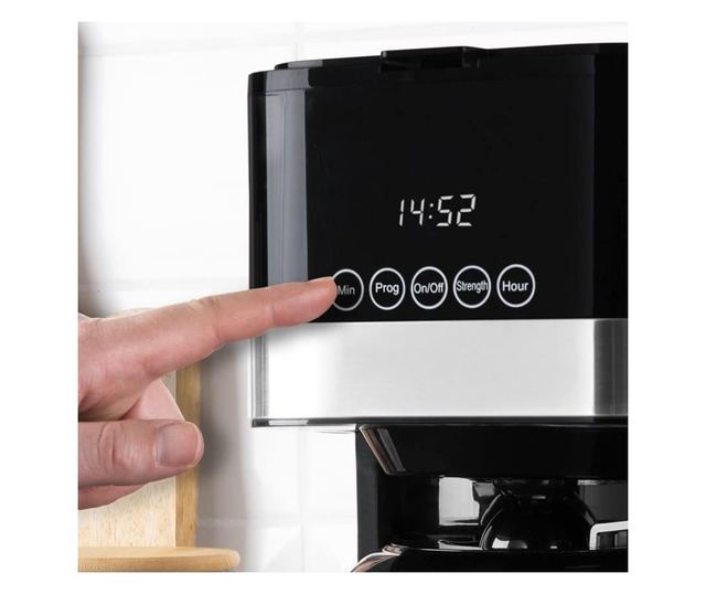 Programozható Kávéfőző, Gastroback, Essential, 12 csésze, Fekete