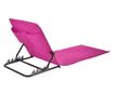 HI Scaun pliabil saltea de plajă, roz, PVC
