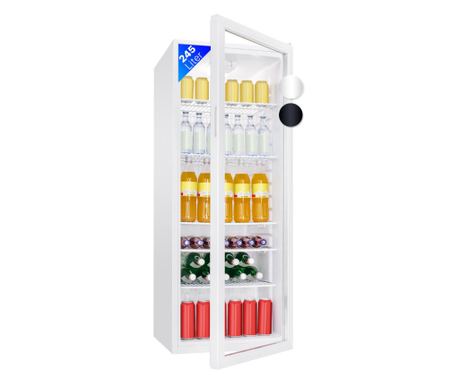 Bomann KSG7289W hűtővitrin, H 143 cm, 244 liter űrtartalom, HoReCa/bárok/üzletek számára alkalmas, alacsony fogyasztás, állíthat