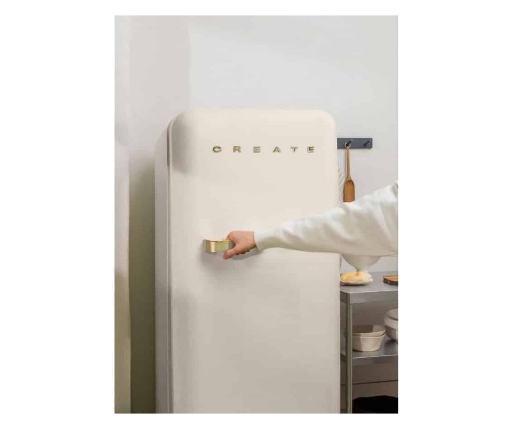 Frigider Retro, CREATE, 281 litri, crem/gold - Vivre