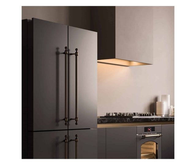 Frigider side by side, ILVE, Nostalgie, 539 litri, negru mat