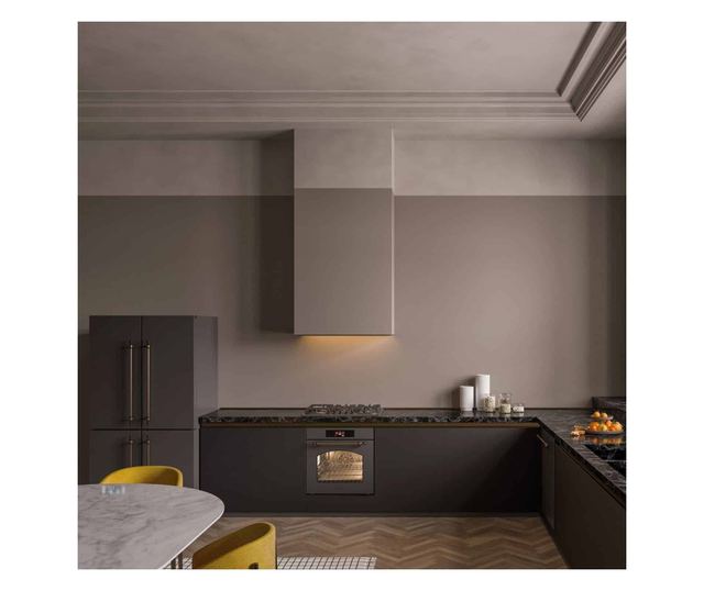 Frigider side by side, ILVE, Nostalgie, 539 litri, negru mat