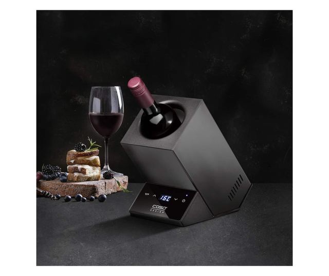 Caso Germany WineCase One Borhűtő, űrtartalom 1 palack, állítható hőmérséklet 5-15°C, prémium minőség, LED kijelző, érintésvezér