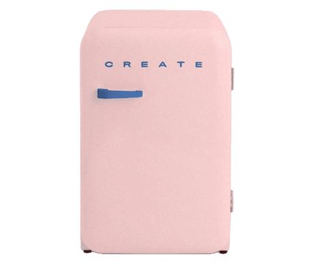 Mini frigider Retro, CREATE, 107 litri, roz pastel/albastru