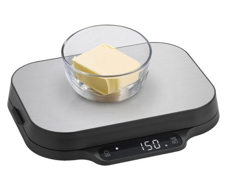 Cantar de bucătărie digital, Caso Germany, KitchenDuo, 15 kg, inox
