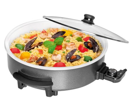 Partypan elektromos serpenyő, Ø 42 cm, Clatronic, szürke
