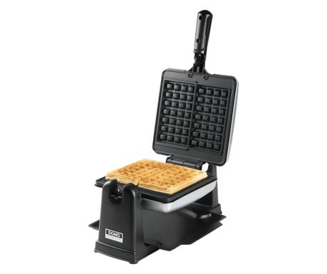 Апарат за вафли и галети, DOMO, Rotating Waffle, сребрист