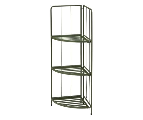 Сгъваема ъглова поставка за цветя Excellent Houseware, метална, 42x30x90 см, зелена