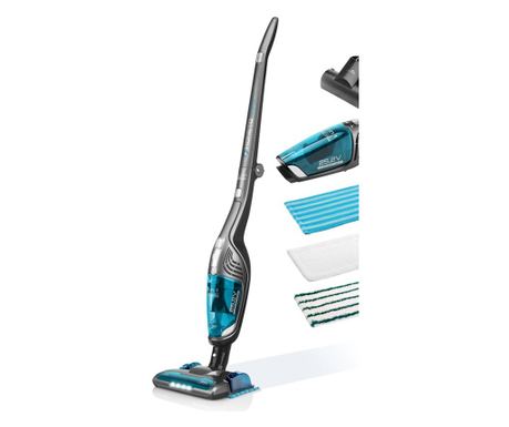Aspirator vertical și mop 3 in 1 fără fir Eta Moneto II AQUA PLUS 8453 90000, Li-ion 25,2 V, 0.55 l