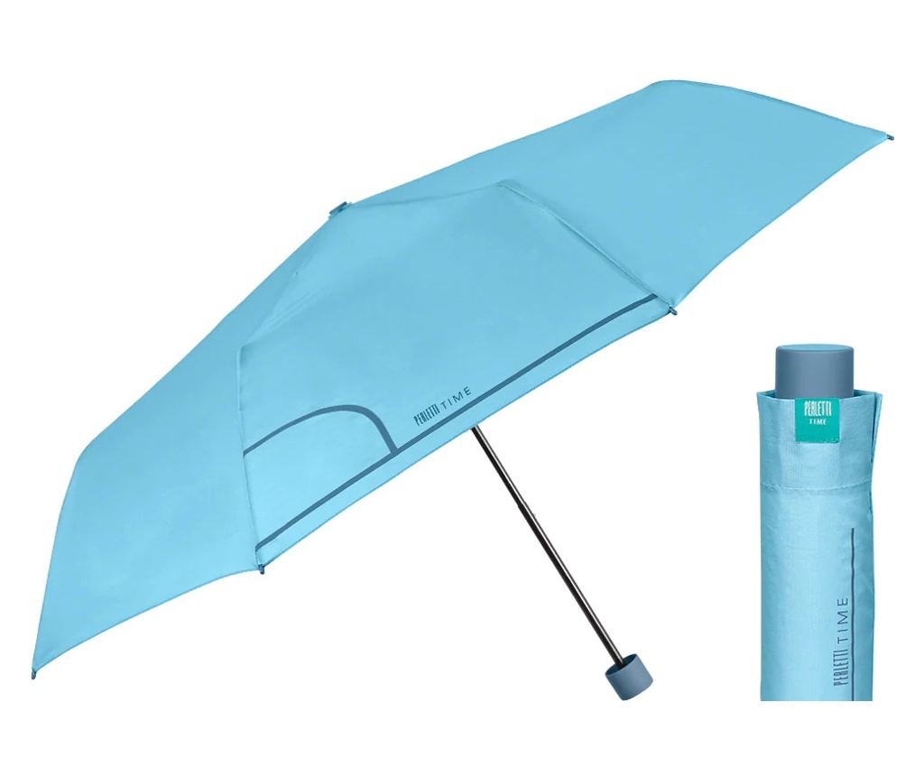 Umbrelă mini Perletti bleu pentru doamne - 3