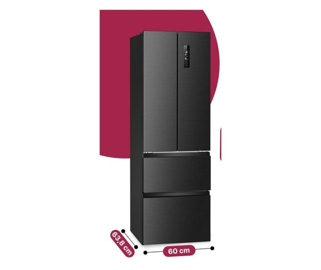 Хладилник Side by side, Bomann, French Door, 400 литра, антрацит