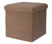 Taburet pliabil cu spațiu de depozitare - Storage Solutions®, tip cutie, otoman, culoare cafeniu, 38x38x38 cm thumbnail 1