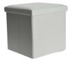Taburet pliabil cu spațiu de depozitare - Storage Solutions®, tip cutie, otoman, culoare verzuliu, 38x38x38 cm thumbnail 1