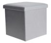 Taburet pliabil cu spațiu de depozitare - Storage Solutions®, tip cutie, otoman, culoare vernil, 38x38x38 cm thumbnail 1