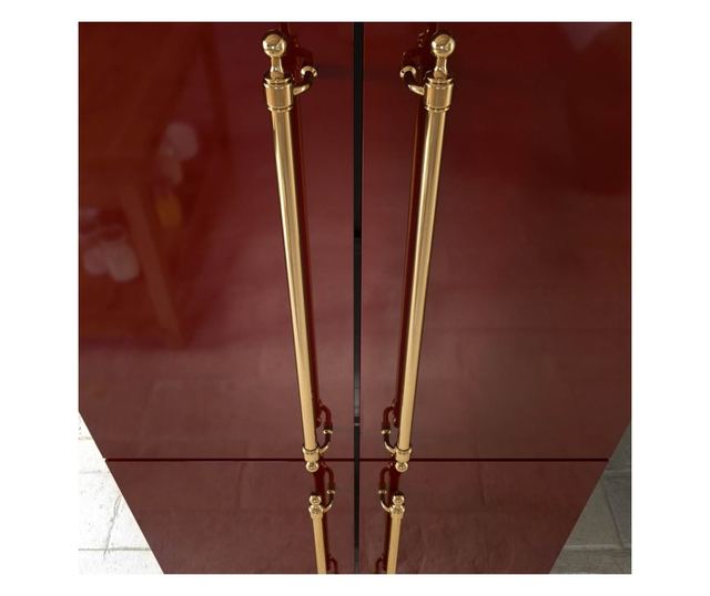 Frigider side by side, ILVE, Nostalgie, 539 litri, burgundy/gold