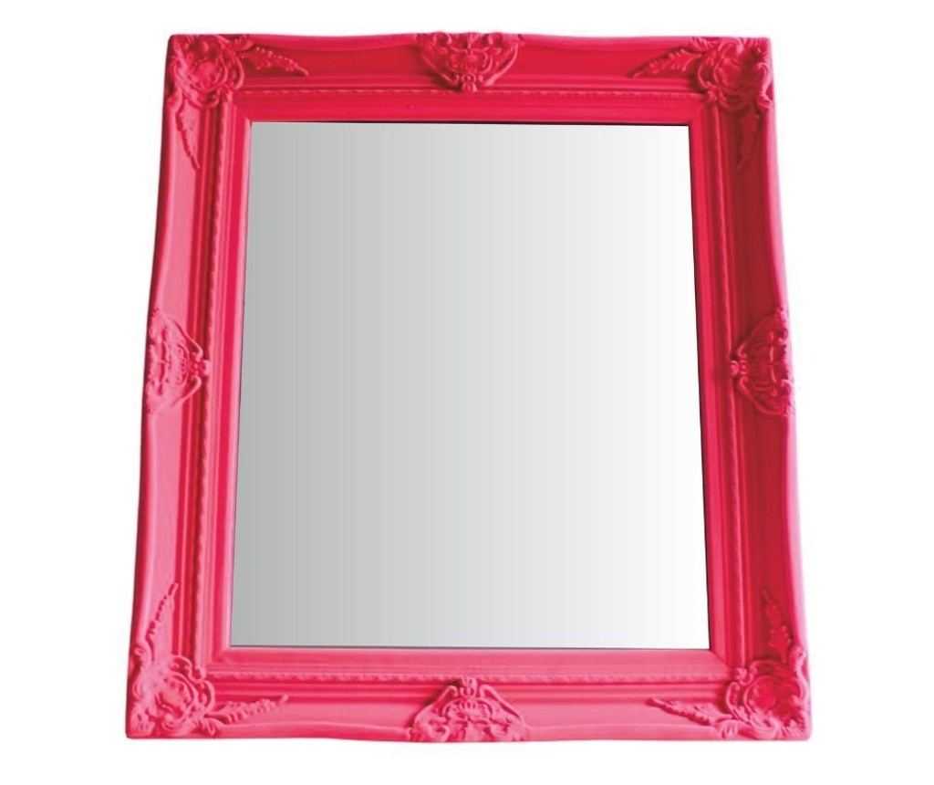 Dekorativní zrcadlo Hoff Interieur – moderní barokní styl, 80x68 cm, fuchsiově růžová - 4