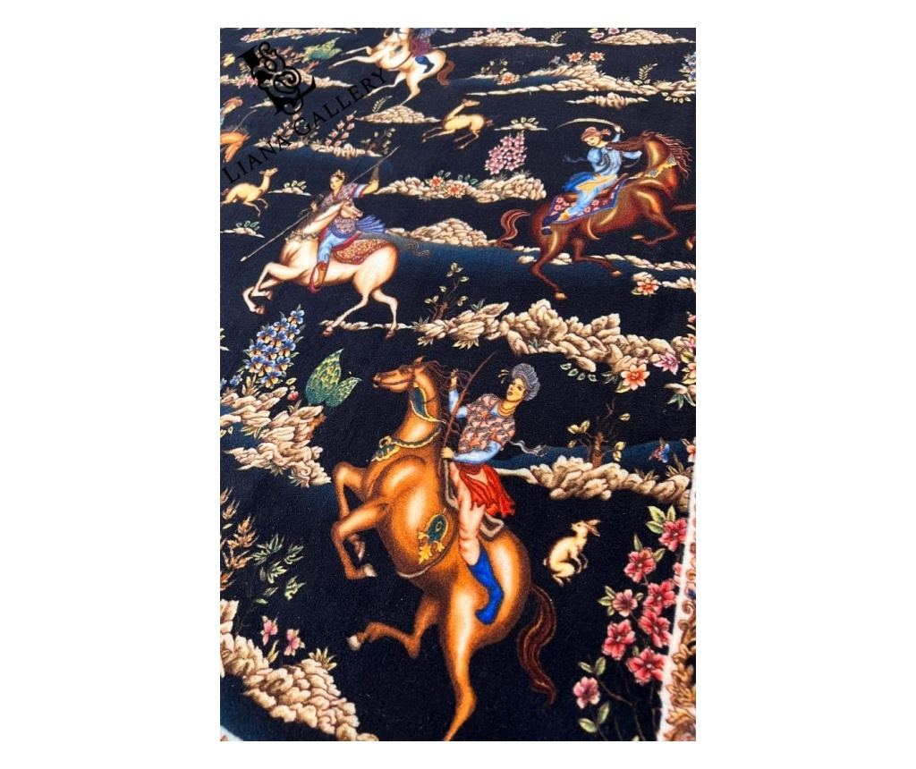 Večbarvna perzijska preproga 150x225 cm, svila in bombaž - 2