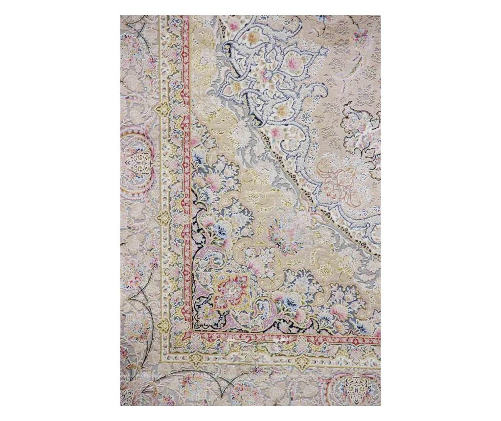 Béžový koberec s klasickým designem 100x200 cm hedvábí a bavlna - 3