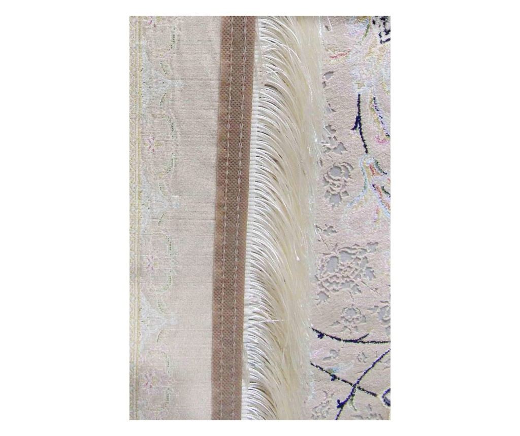 Béžový koberec s klasickým designem 100x200 cm hedvábí a bavlna - 9