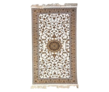 Kremasti tepih s klasičnim dizajnom 150x225 cm svila i pamuk