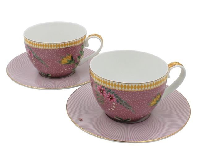 Set 2 cești cu farfurioare, Pip Studio, colecția La Majorelle