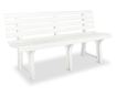 Vrtna klupa, bijela, 145,5 cm, plastika