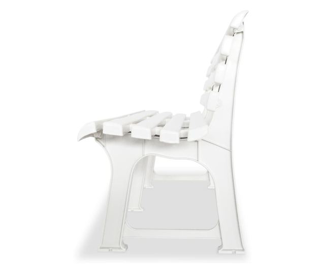 Vrtna klupa, bijela, 145,5 cm, plastika