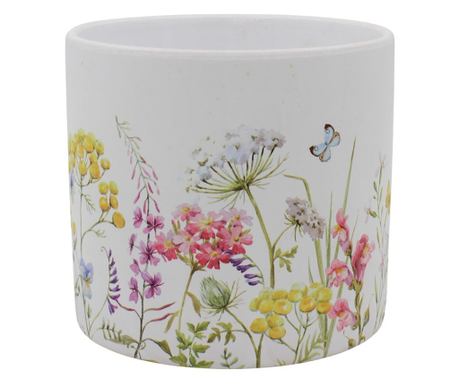 Keramička maska za teglu, Floralne leptirice, 12 cm