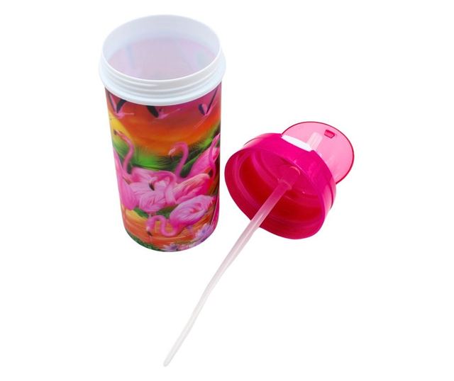 Dječja boca za vodu s motivom flaminga 500ml