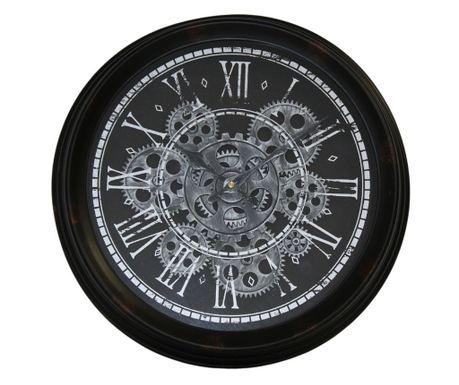 Ceas de perete negru argintiu 34cm