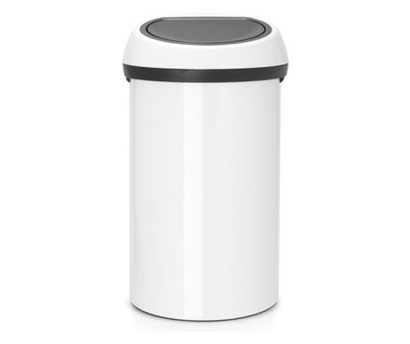 Brabantia Touch Bin 647246, 60 L, Puha és csendes nyitás, Fehér