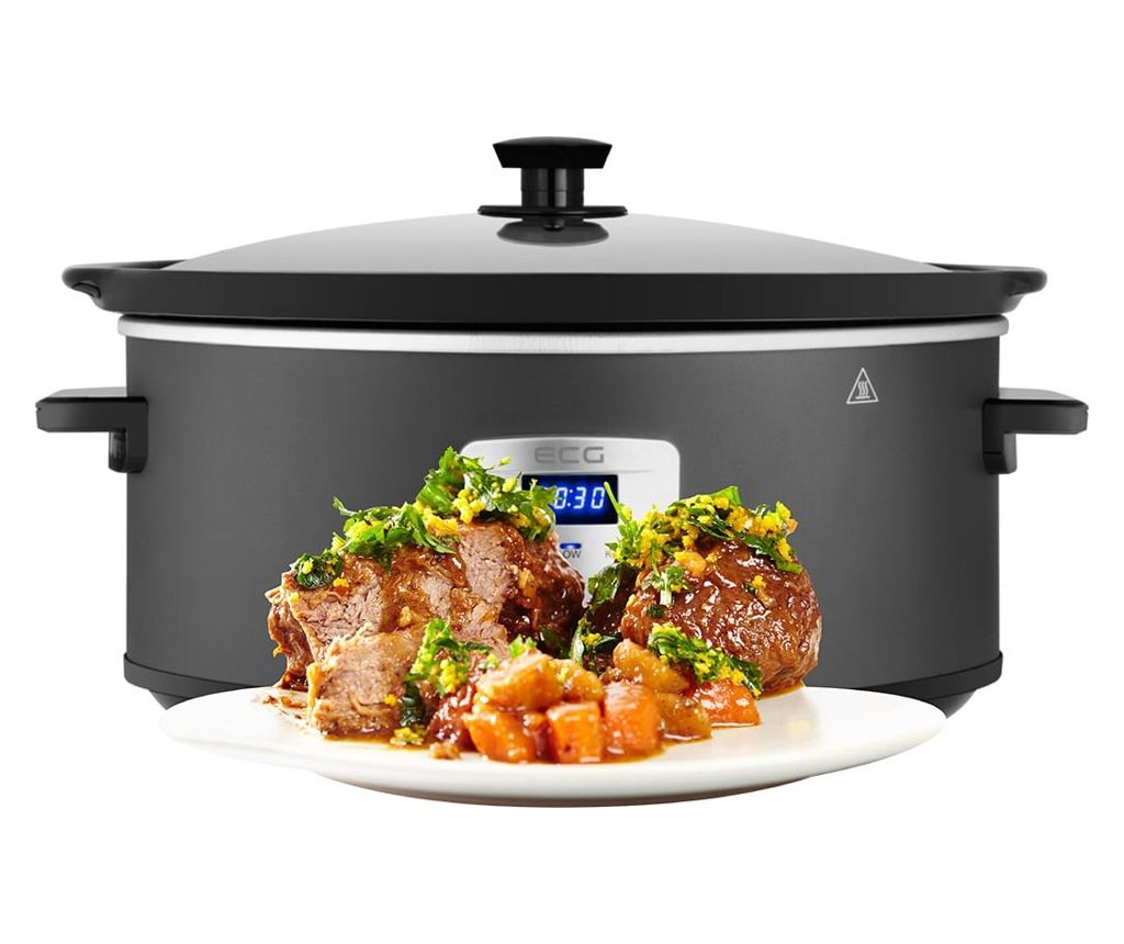 Oala electrica Slow cooker ECG PH 6530 Master, 6.5 litri, 270 W, vas ceramic, afisaj LED - 15