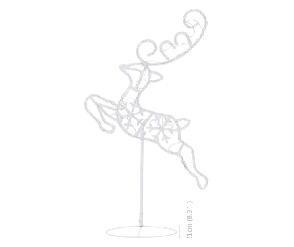 Irvas i saonice božićna dekoracija, toplo bijela, 260x21x87 cm, akril - 11