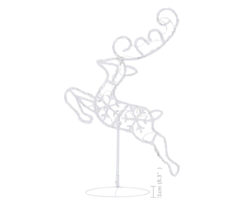 Irvas i saonice božićna dekoracija, toplo bijela, 260x21x87 cm, akril - 12