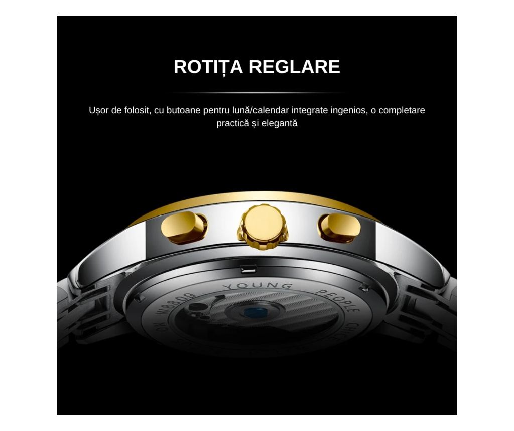 Ceas Automatic-Mecanic Poedagar by LUDORA® Tourbillon, Aliaj