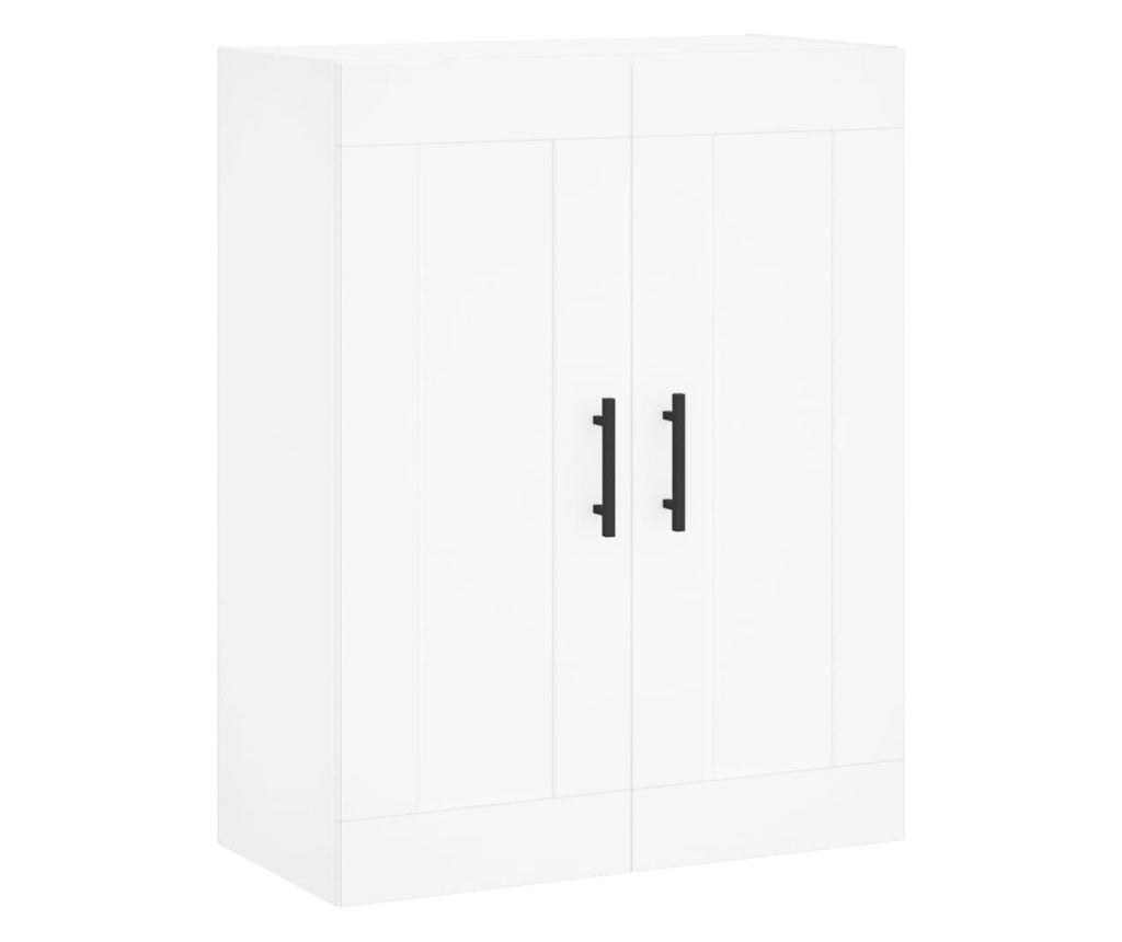 Visoka omara bela 69,5x34x180 cm inženirski les - 5