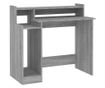 Γραφείο με Φώτα LED, Sonoma Grey, 97x90x45 cm, Επεξεργασμένη Ξυλεία thumbnail 3