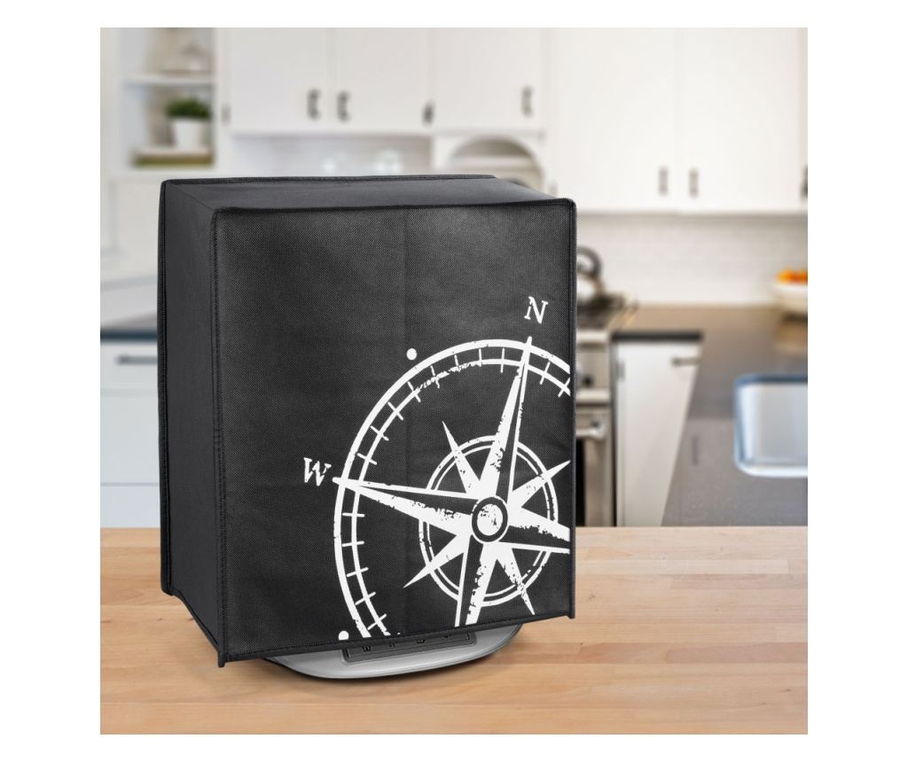 Husa de protectie pentru Thermomix TM6/TM5, Kwmobile, Negru/Alb, Plastic, 55449.02 - 3
