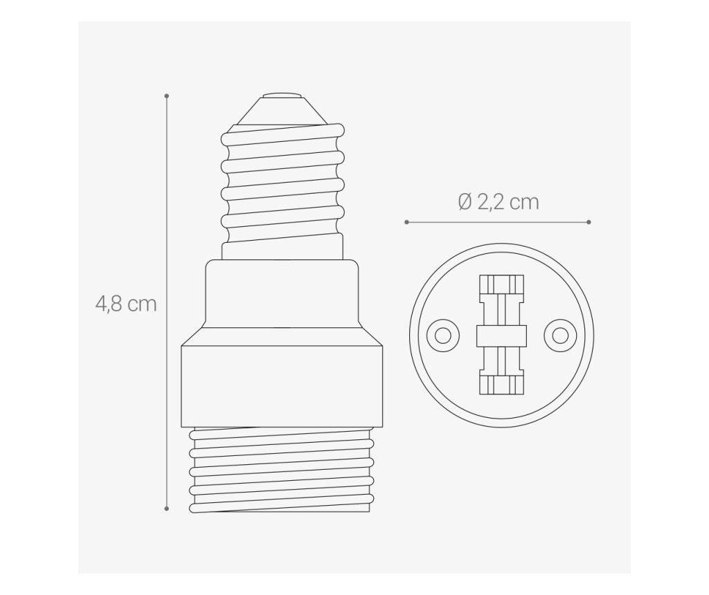 5 darabos E14-G9 foglalat adapterkészlet, Kwmobile, fehér, kerámia, 40402 - 5