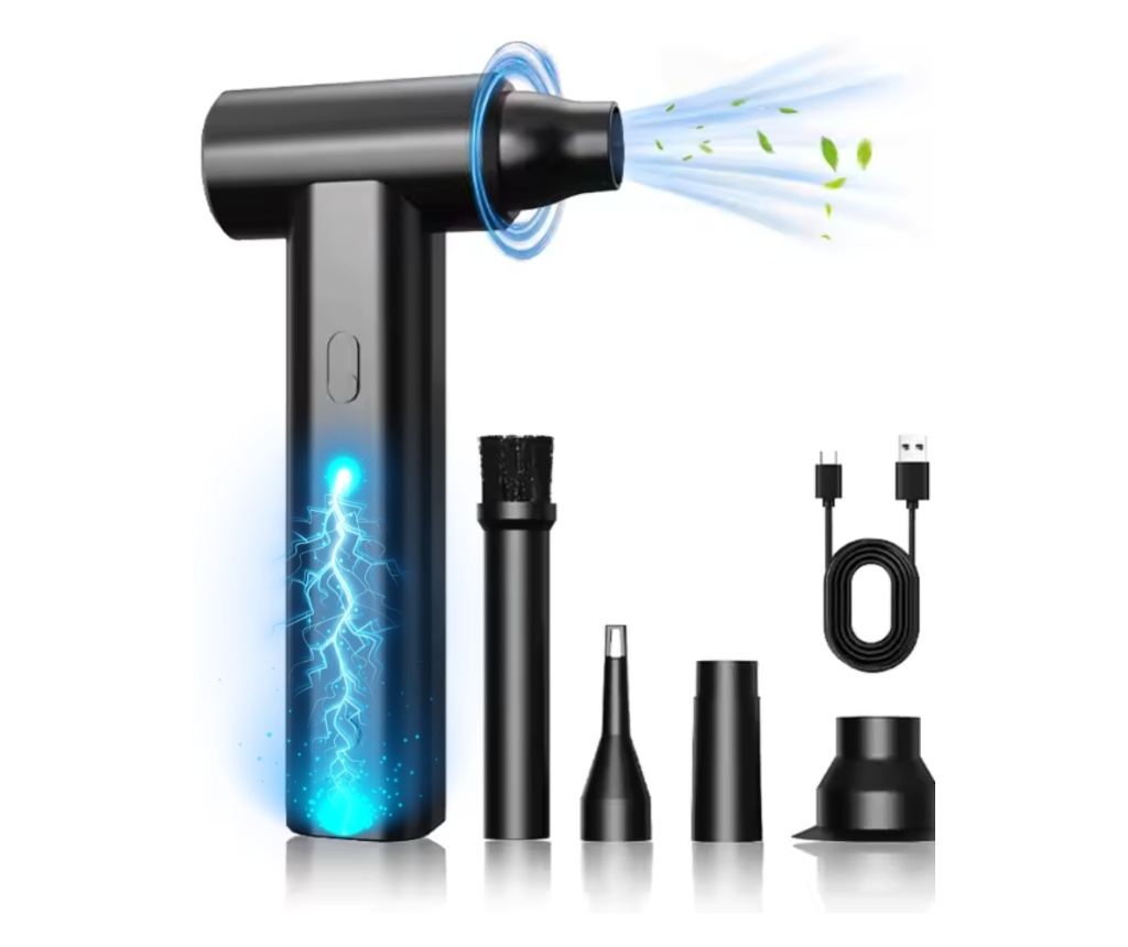 Suflanta Aer, Baterie 2000mAh *4, 6 Accesorii, Portabil, Negru - Experienta Definitiva in Curatenie cu Tehnologie Avansata