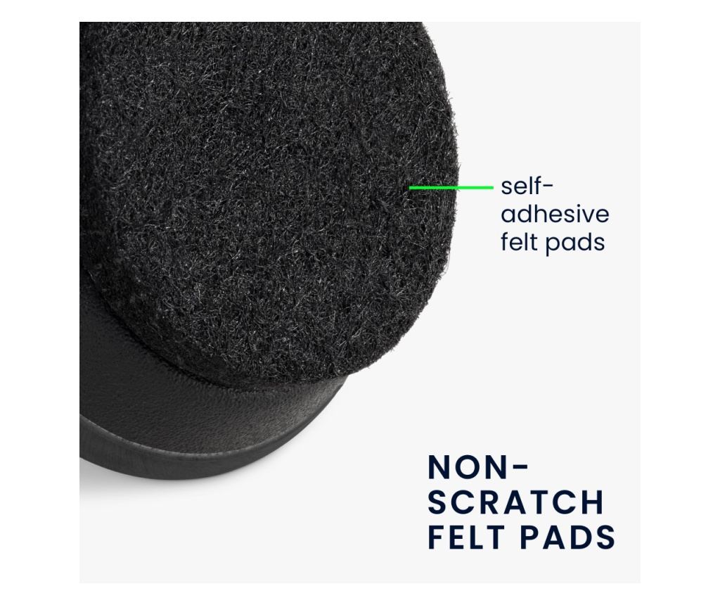 Комплект от 5 крака за офис стол 11 мм прът, Kwmobile, черен, стомана, 56094.06 - 4