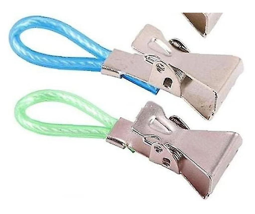 Vynikající domácí sada 10 spon na ručníky, nerezová ocel, 5,5 x 1,5 cm, vícebarevná - 3