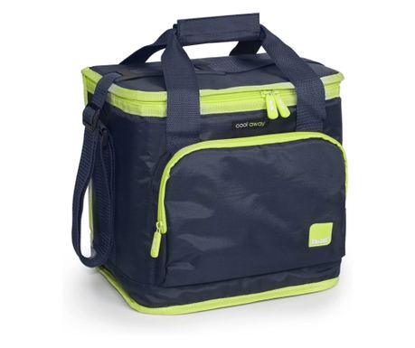 Geanta termoizolanta Ibili-Hella, poliester, 29x20x28 cm, 15 l, albastru/verde