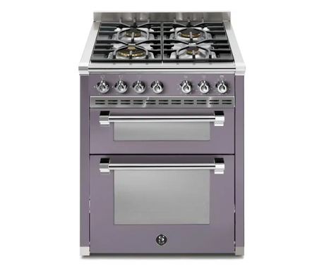 Газова печка, Steel Cucine, 70 cm, 4 горелки, 2 фурни, колекция Ascot, лилаво