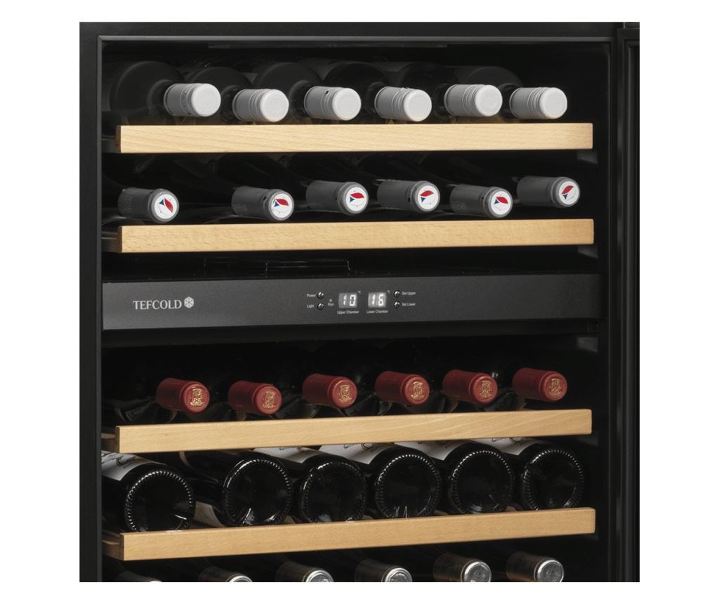 Racitor de vinuri incorporabil, Dual Zone, 46 sticle, TEFCOLD, TFW200-2S, inox - 4