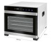 ProfiCook PC-DR 1218 Élelmiszer szárító, 6 rozsdamentes tálca, hőmérséklet 35-75 C, LED kijelző, termosztát, rozsdamentes/fekete