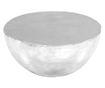 Stolić za kavu, srebrni, 70 x 30 cm, aluminij kovan čekićem